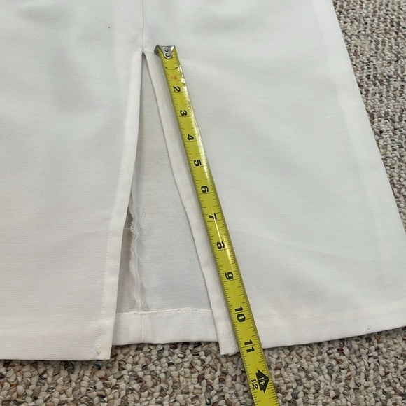 Handmade Vintage White Pleated Midi Skirt. Y2K - Picture 8 of 10